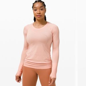 Dew pink lululemon swiftly top